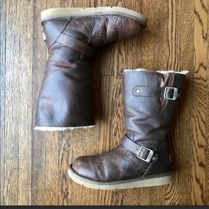 UGGS Kensington Moto Buckle Shearling Boots